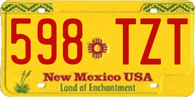 NM license plate 598TZT