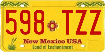 NM license plate 598TZZ