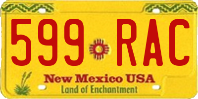 NM license plate 599RAC