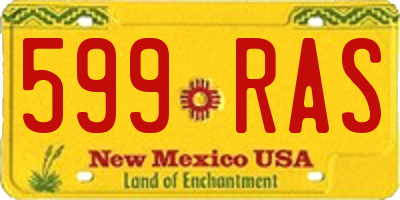 NM license plate 599RAS