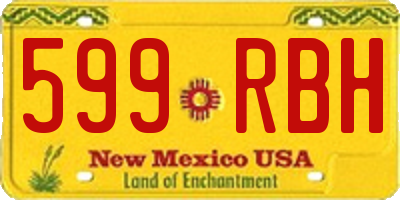 NM license plate 599RBH