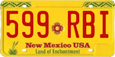 NM license plate 599RBI