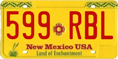 NM license plate 599RBL