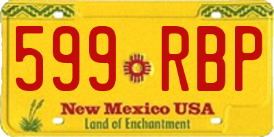 NM license plate 599RBP