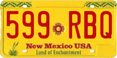 NM license plate 599RBQ