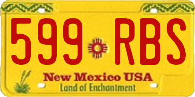 NM license plate 599RBS
