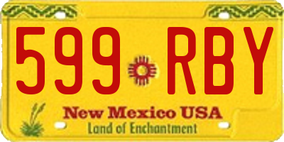 NM license plate 599RBY