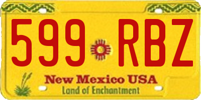 NM license plate 599RBZ