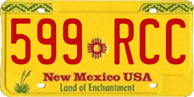 NM license plate 599RCC