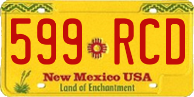 NM license plate 599RCD