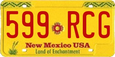 NM license plate 599RCG