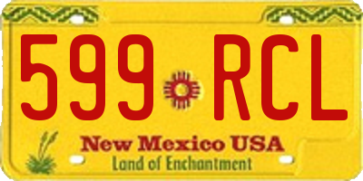 NM license plate 599RCL