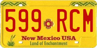 NM license plate 599RCM