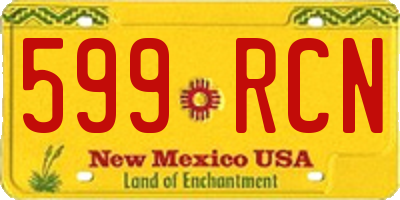 NM license plate 599RCN