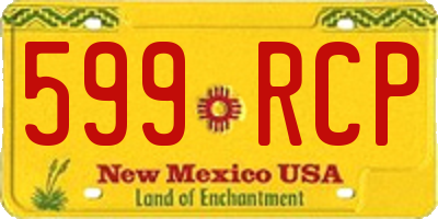 NM license plate 599RCP