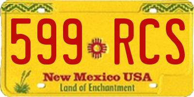 NM license plate 599RCS
