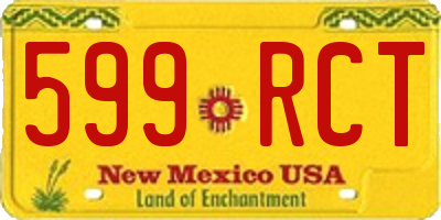 NM license plate 599RCT