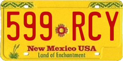 NM license plate 599RCY