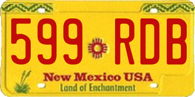 NM license plate 599RDB