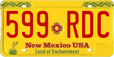 NM license plate 599RDC