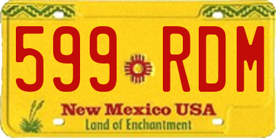 NM license plate 599RDM