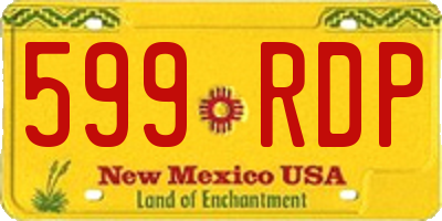 NM license plate 599RDP