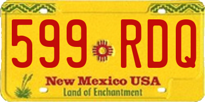 NM license plate 599RDQ