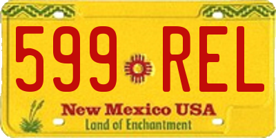 NM license plate 599REL