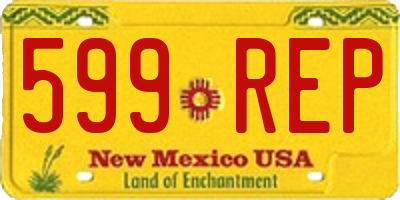 NM license plate 599REP