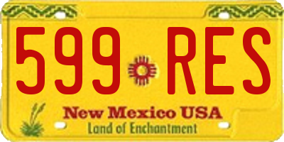 NM license plate 599RES