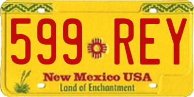 NM license plate 599REY