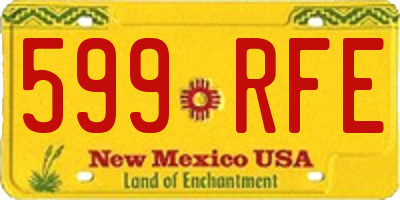 NM license plate 599RFE