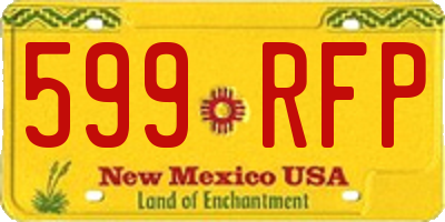 NM license plate 599RFP