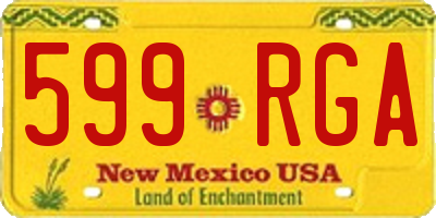 NM license plate 599RGA