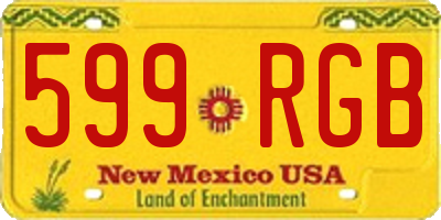 NM license plate 599RGB