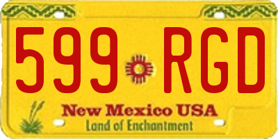 NM license plate 599RGD