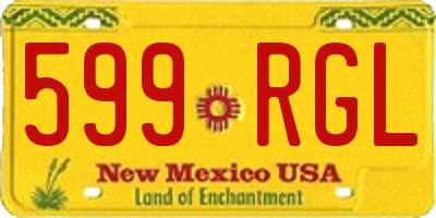 NM license plate 599RGL