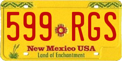 NM license plate 599RGS
