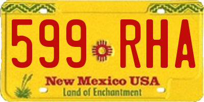 NM license plate 599RHA