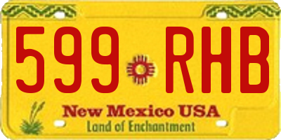 NM license plate 599RHB
