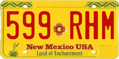NM license plate 599RHM