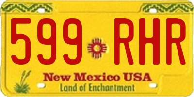 NM license plate 599RHR