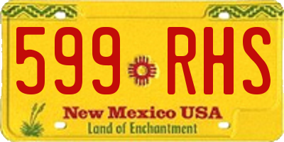 NM license plate 599RHS