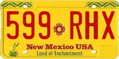NM license plate 599RHX