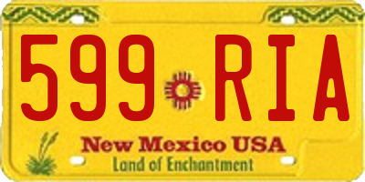 NM license plate 599RIA