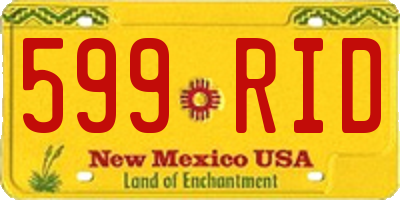 NM license plate 599RID