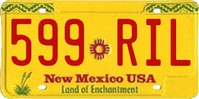 NM license plate 599RIL