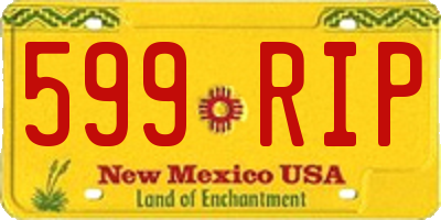 NM license plate 599RIP