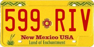 NM license plate 599RIV