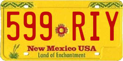 NM license plate 599RIY